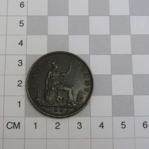 1880 Great Britain penny XF+
