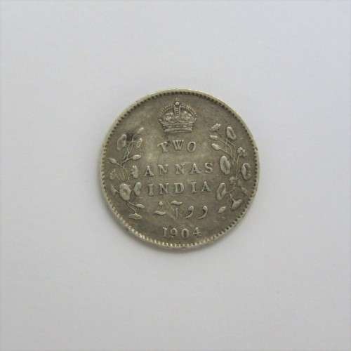 1904 British India 2 annas XF