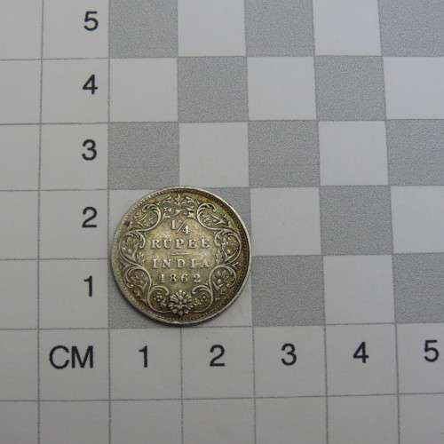1862 British India Quarter Rupee