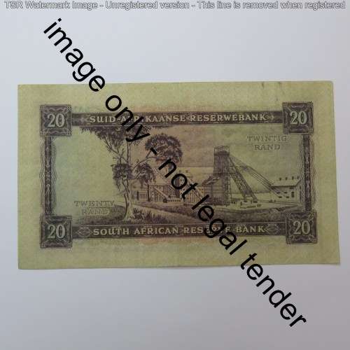 MH de Kock 4th issue R20 banknote EF with fold creases