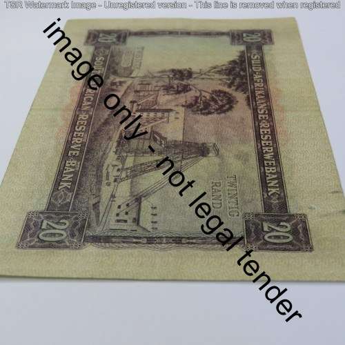 MH de Kock 4th issue R20 banknote EF with fold creases