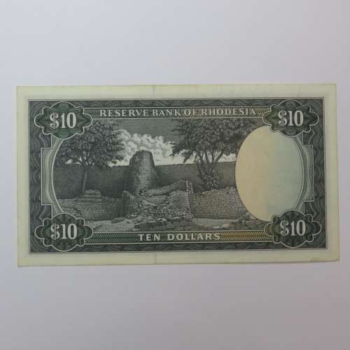 Reserve Bank of Rhodesia Ten Dollars 15 December 1973 uncirculated