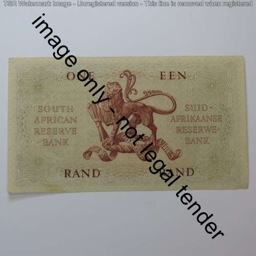 Rissik First Issue R1 banknote - Uncirculated with paper clip crease