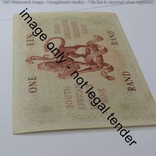 Rissik First Issue R1 banknote - Uncirculated with paper clip crease