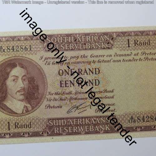 Rissik R1 banknote First Issue - Uncirculated with minor paperclip dent