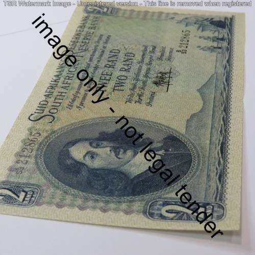 MH de Kock 4th Issue R2 banknote uncirculated with centre crease