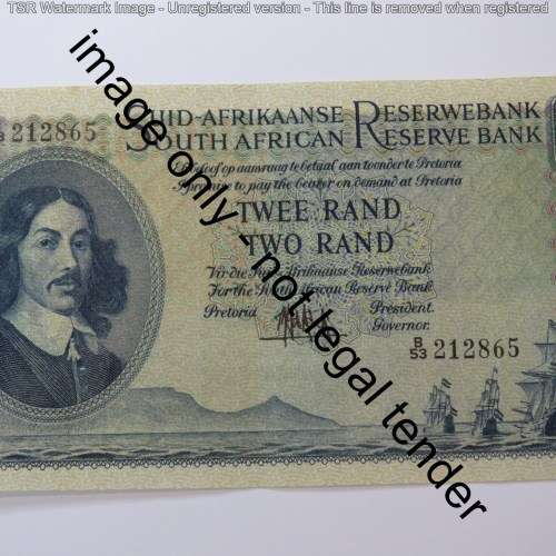 MH de Kock 4th Issue R2 banknote uncirculated with centre crease