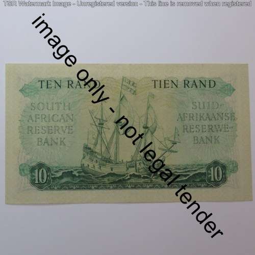 MH de Kock 4th Issue R10 banknote uncirculated with single fold mark