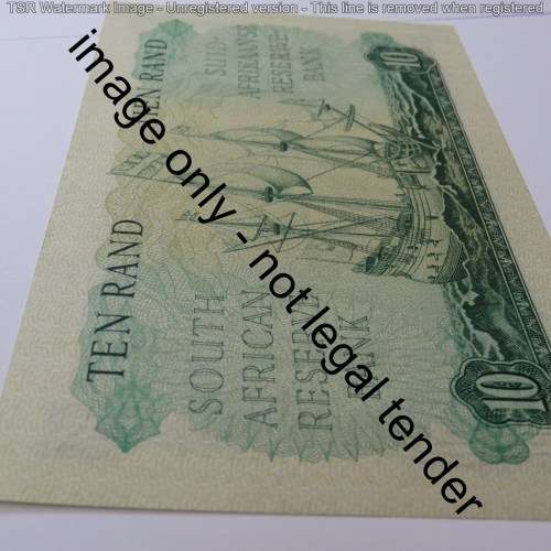 MH de Kock 4th Issue R10 banknote uncirculated with single fold mark