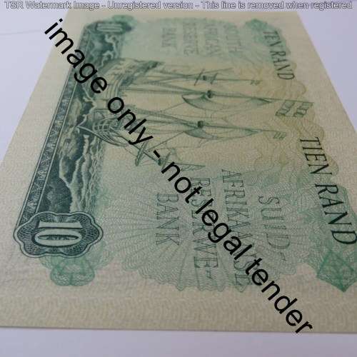 MH de Kock 4th Issue R10 banknote uncirculated with single fold mark