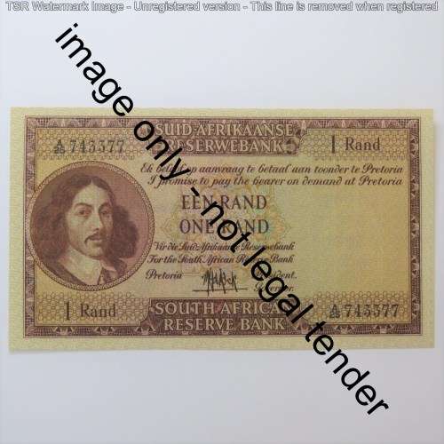 MH de Kock 4th Issue R1 banknote - Crisp Uncirculated