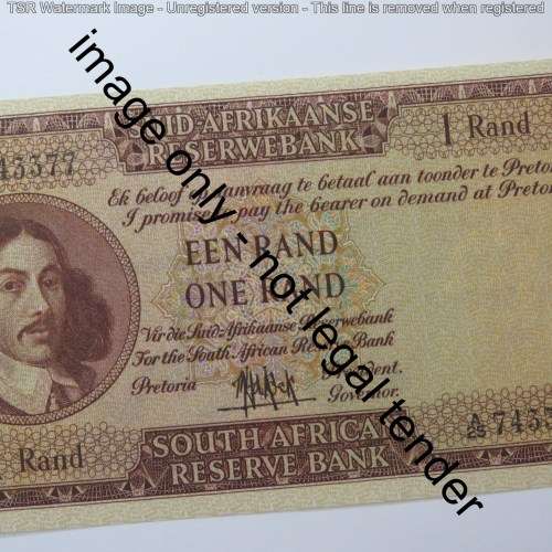 MH de Kock 4th Issue R1 banknote - Crisp Uncirculated