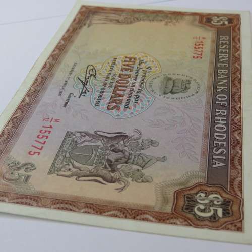 Reserve Bank of Rhodesia Five Dollars 1 March 1976 - Uncirculated