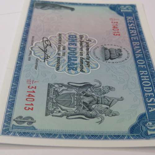 Reserve Bank of Rhodesia One Dollar 18 April 1978 Crisp Uncirculated