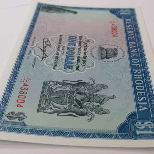 Reserve Bank of Rhodesia One dollar 18 April 1978 Crisp uncirculated