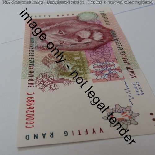 Mboweni First Issue pair of uncirculated R50 notes with consecutive numbers