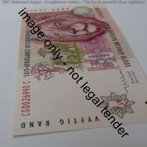 Mboweni First Issue pair of uncirculated R50 notes with consecutive numbers