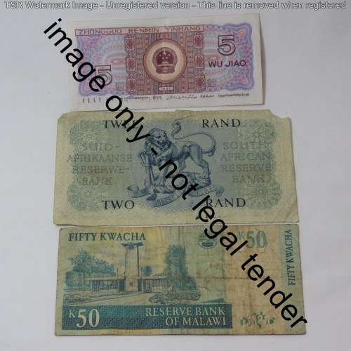 Lot of 10 old world banknotes