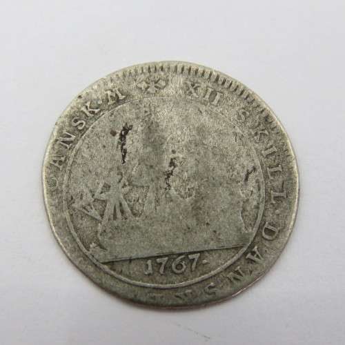 Danish West Indies 12 Skilling - Christian VII 1767 - worn