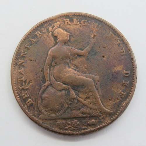 Great Britain 1856 penny - well used