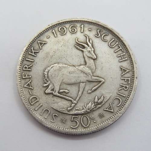 South Africa 1961 coins 50c with various faults - PRISON COPY?
