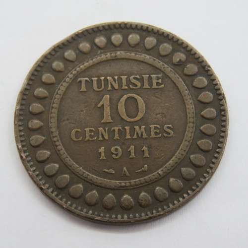 Tunisia 10 Centimes 1911 - XF