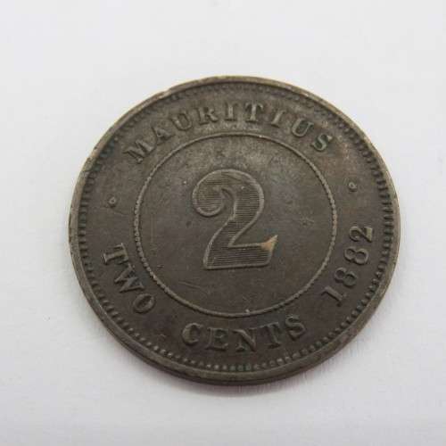 Mauritius 1882 XF 2 cents