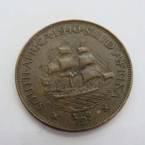 South Africa 1940 half penny - VF
