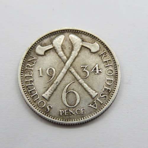 Southern Rhodesia 1934 Six pence - VF