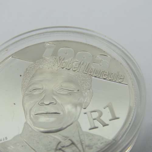 South Africa 2007 De Klerk and Mandela R1 silver coins in original capsules untouched