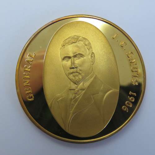Sterling silver medallion - General JC Smuts 1906