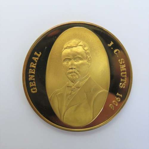 Sterling silver medallion - General JC Smuts 1906