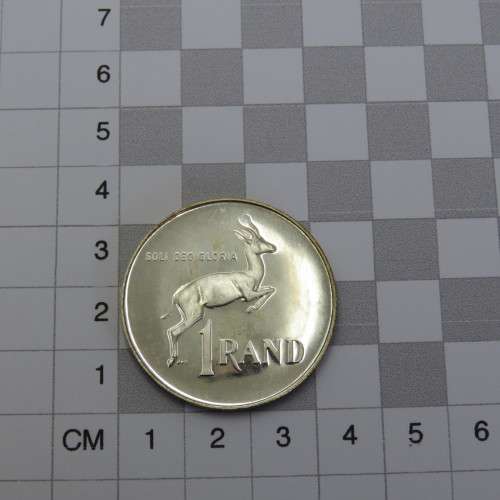 1977 South Africa Proof silver R1 - Excellent coin