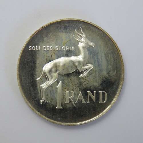 1977 South Africa Proof silver R1 - Excellent coin