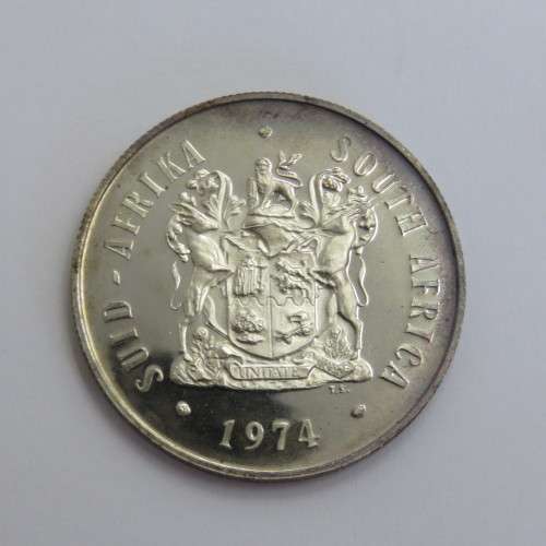 1974 South Africa silver proof R1 - Top condition