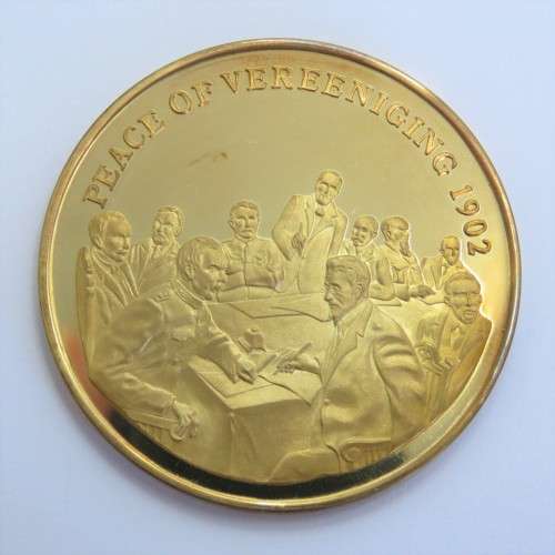 Sterling silver medallion - Peace of Vereeniging - Boer War 1902