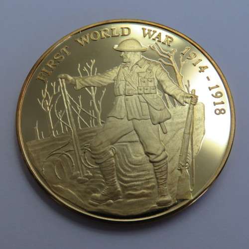 Sterling silver medallion - First World War 1914-1918