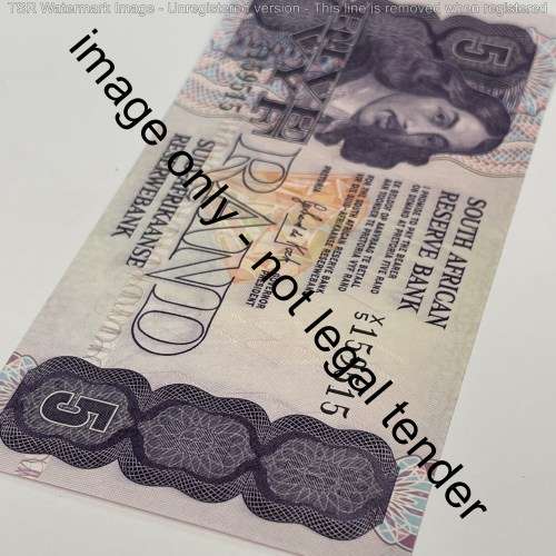 GPC de Kock First Issue R5 banknote X 5 replacement - Crisp uncirculated
