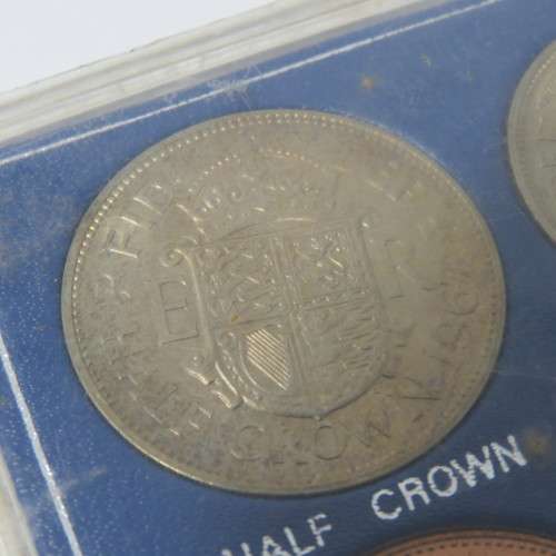Great Britain coin set with last Pound, shilling, penny coins and First Decimal coins - uncirculated