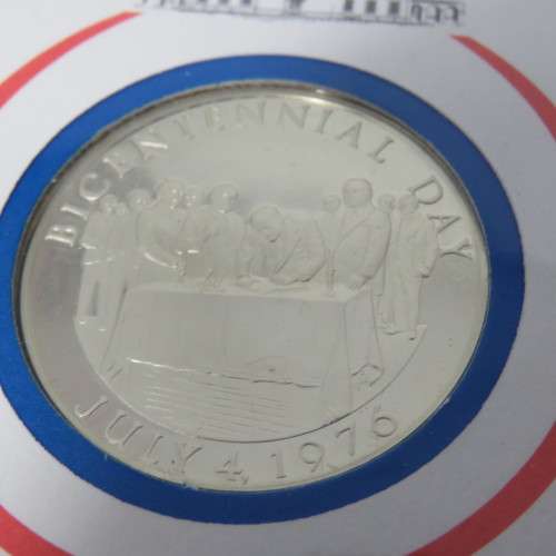 The American Bicentennial Medallia First day cover with silver Independence day coin