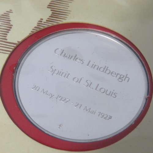 First solo flight across Atlantic - Charles Lindberg - First day cover 1972 plus silver Hallmark coi