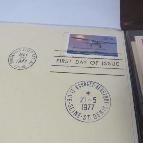 First solo flight across Atlantic - Charles Lindberg - First day cover 1972 plus silver Hallmark coi