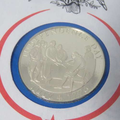The American Bicentennial Medallic First day cover with silver Independence day coin
