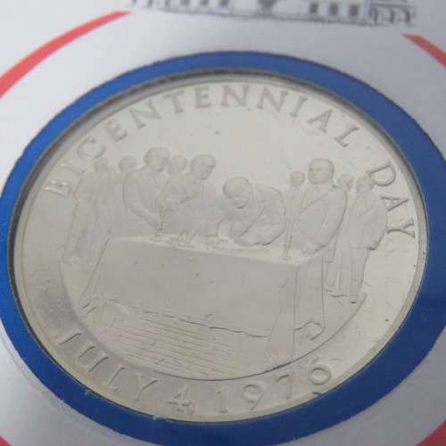 The American Bicentennial Medallic First day cover with silver Independence day coin