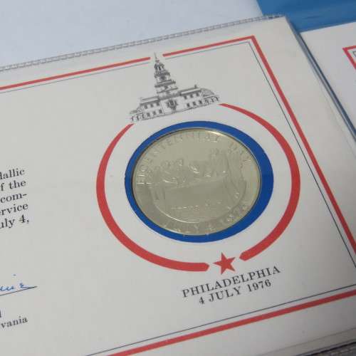 The American Bicentennial Medallic First day cover with silver Independence day coin