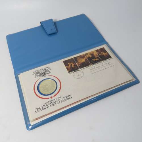 The American Bicentennial Medallic First day cover with silver Independence day coin