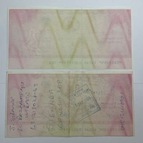 Zimbabwe 2003 Travellers Cheques