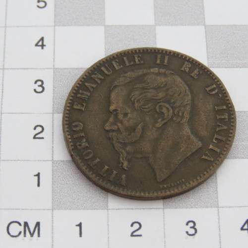 Italy 1867 Ten 10 Centesimi VF+