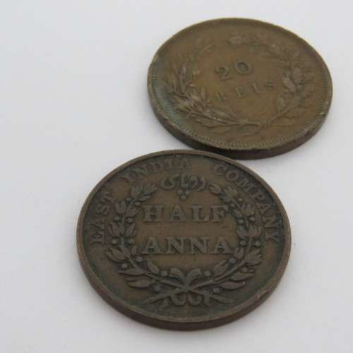 Lot of 5 copper coins from the 1800`s