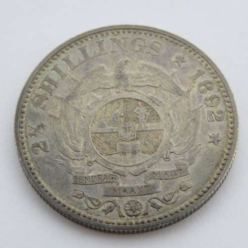 ZAR Paul Kruger 1892 Two and a half Shilling